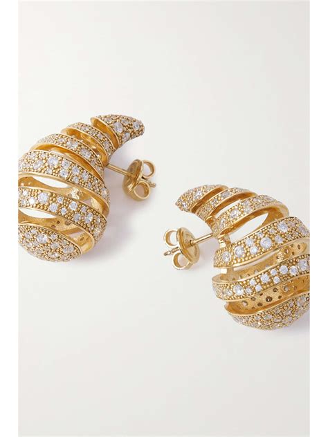 bottega veneta gold drop earrings